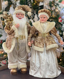 Kit 2 Papai Noel Dourado - 50CM