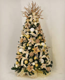 Árvore de Natal Decorada 360º Dourada Pequena - 1 Metro