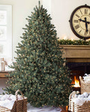 Árvore de Natal Classic Blue Spruce com Galhos Articulados, Suporte Metálico e Micro LEDs Embutidos