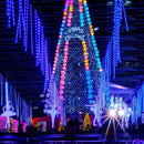 Cascata Led Chuva Meteoro 8 Tubos 50cm Luz Azul Natal