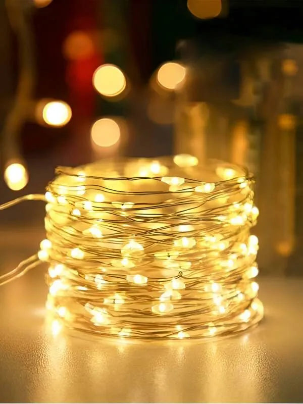 Cordão LED Premium com 100 lâmpadas - 10 metros. Bivolt